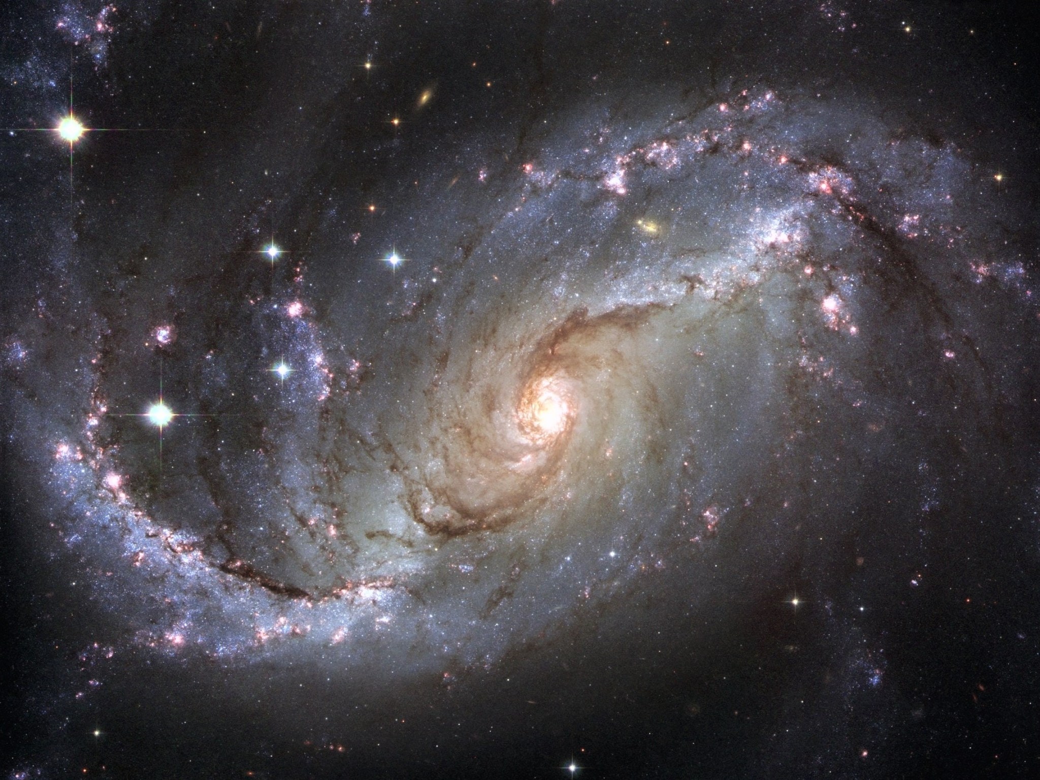 Galaxy spiral showing stars and solar systems.