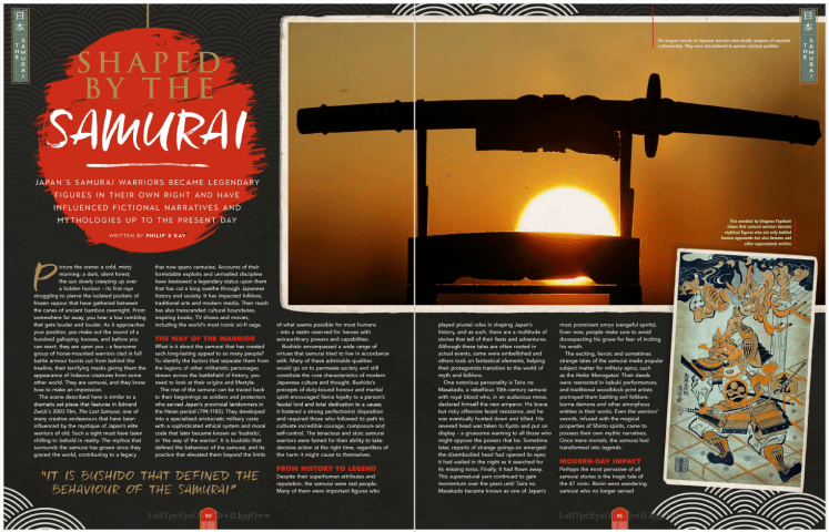 Samurai writing feature by freelance writer, Philip S. Kay.